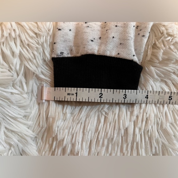 Ladies Eyeshadow Top in White with black splatter & lace Sz x-large - Picture 8 of 10